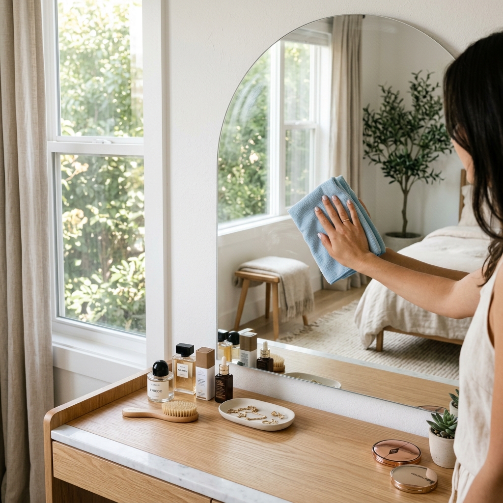 How Do I Clean the Mirror on My Dressing Table?